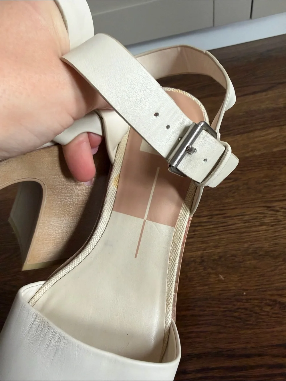 Dolce Vita Cream Platform Block Heel Sandals